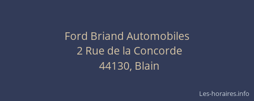 Ford Briand Automobiles
