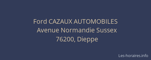 Ford CAZAUX AUTOMOBILES