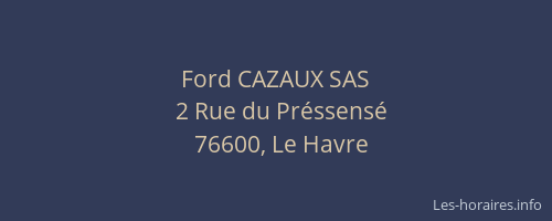 Ford CAZAUX SAS