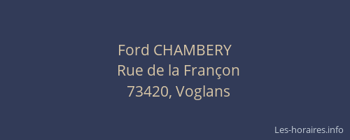 Ford CHAMBERY