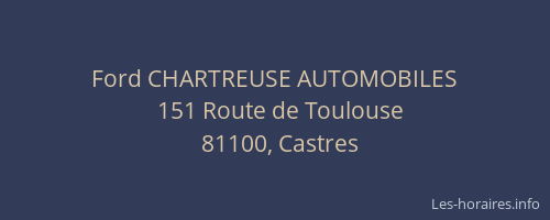 Ford CHARTREUSE AUTOMOBILES