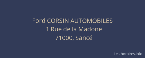 Ford CORSIN AUTOMOBILES