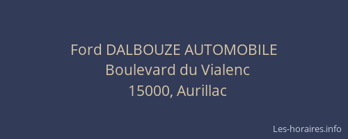 Ford DALBOUZE AUTOMOBILE