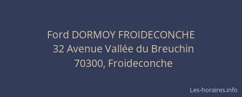 Ford DORMOY FROIDECONCHE