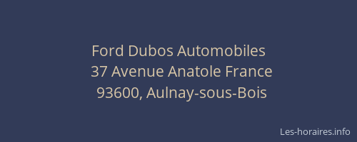 Ford Dubos Automobiles