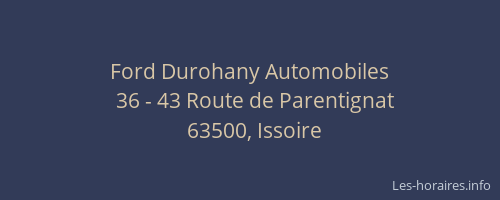 Ford Durohany Automobiles
