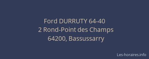 Ford DURRUTY 64-40