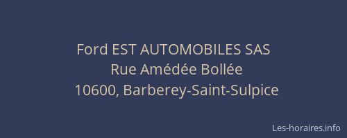 Ford EST AUTOMOBILES SAS