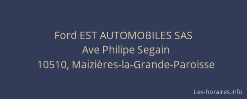 Ford EST AUTOMOBILES SAS