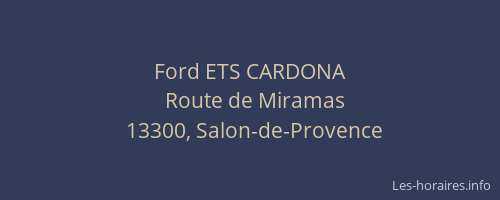 Ford ETS CARDONA