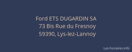 Ford ETS DUGARDIN SA