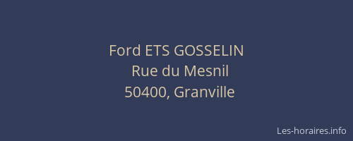 Ford ETS GOSSELIN