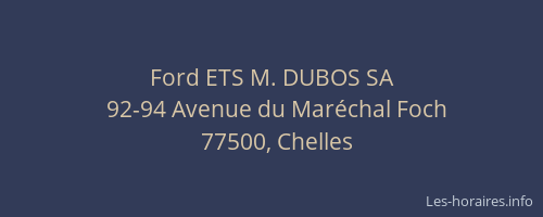 Ford ETS M. DUBOS SA