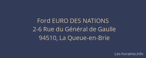 Ford EURO DES NATIONS