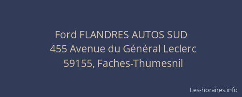 Ford FLANDRES AUTOS SUD