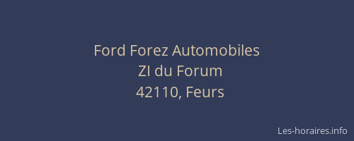 Ford Forez Automobiles
