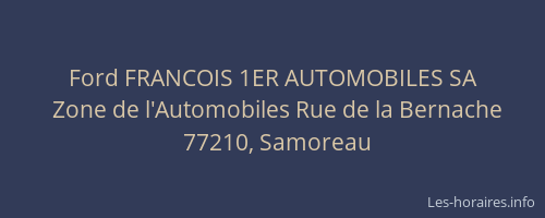 Ford FRANCOIS 1ER AUTOMOBILES SA