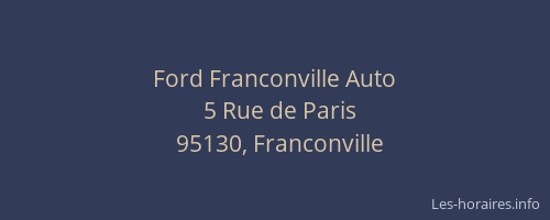 Ford Franconville Auto