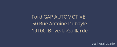 Ford GAP AUTOMOTIVE