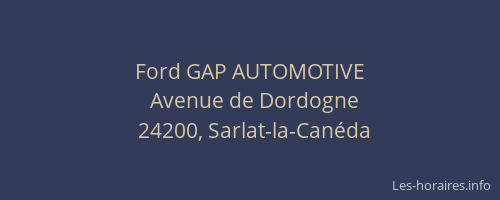 Ford GAP AUTOMOTIVE