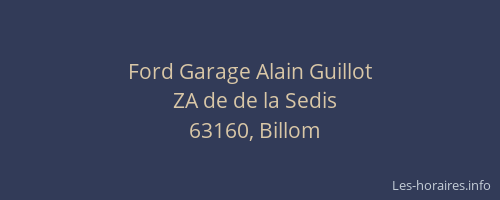 Ford Garage Alain Guillot
