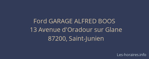 Ford GARAGE ALFRED BOOS