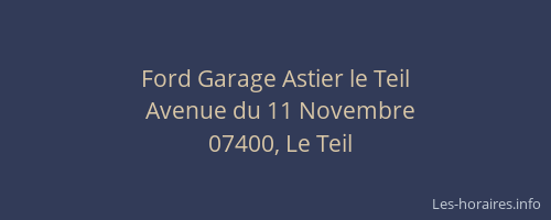 Ford Garage Astier le Teil
