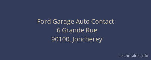 Ford Garage Auto Contact