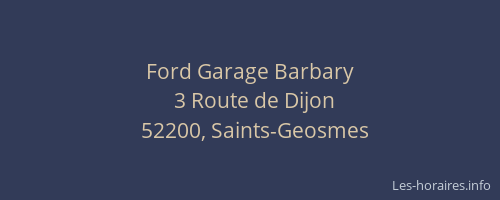 Ford Garage Barbary