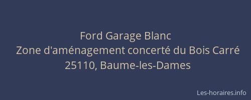 Ford Garage Blanc