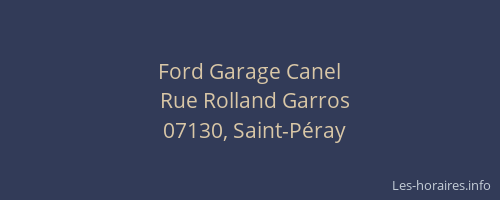 Ford Garage Canel