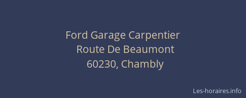 Ford Garage Carpentier