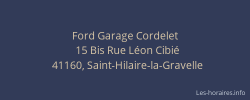 Ford Garage Cordelet