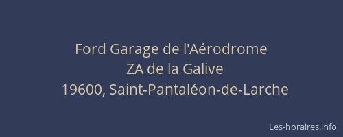 Ford Garage de l'A&eacute;rodrome