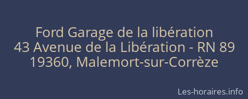Ford Garage de la libération