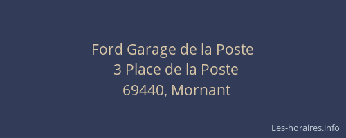 Ford Garage de la Poste