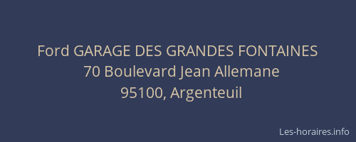 Ford GARAGE DES GRANDES FONTAINES