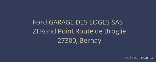 Ford GARAGE DES LOGES SAS