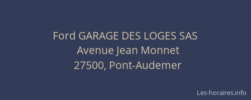 Ford GARAGE DES LOGES SAS