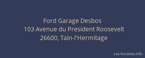 Ford Garage Desbos