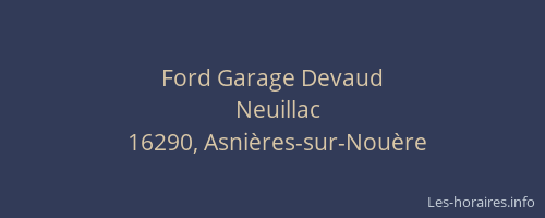 Ford Garage Devaud