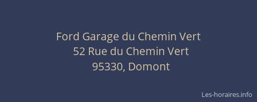 Ford Garage du Chemin Vert