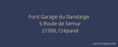 Ford Garage du Dandarge