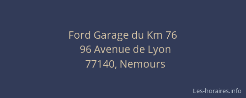 Ford Garage du Km 76