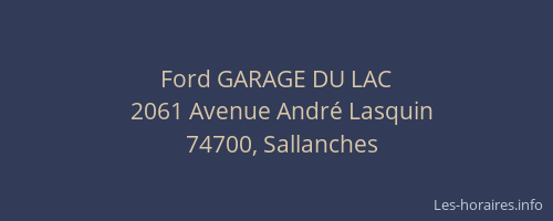 Ford GARAGE DU LAC