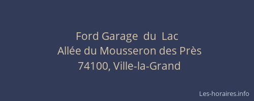 Ford Garage  du  Lac