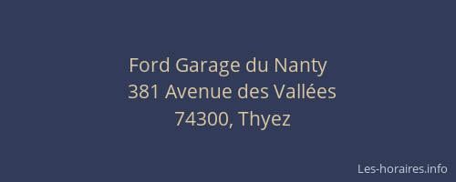 Ford Garage du Nanty