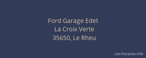 Ford Garage Edet