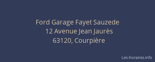 Ford Garage Fayet Sauzede