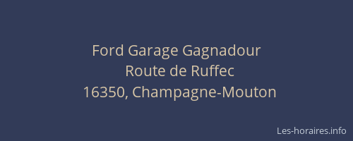 Ford Garage Gagnadour